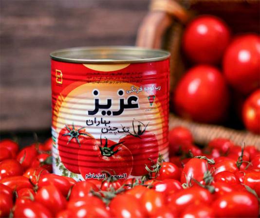 سفارش خرید رب گوجه عزیز ارزان قیمت